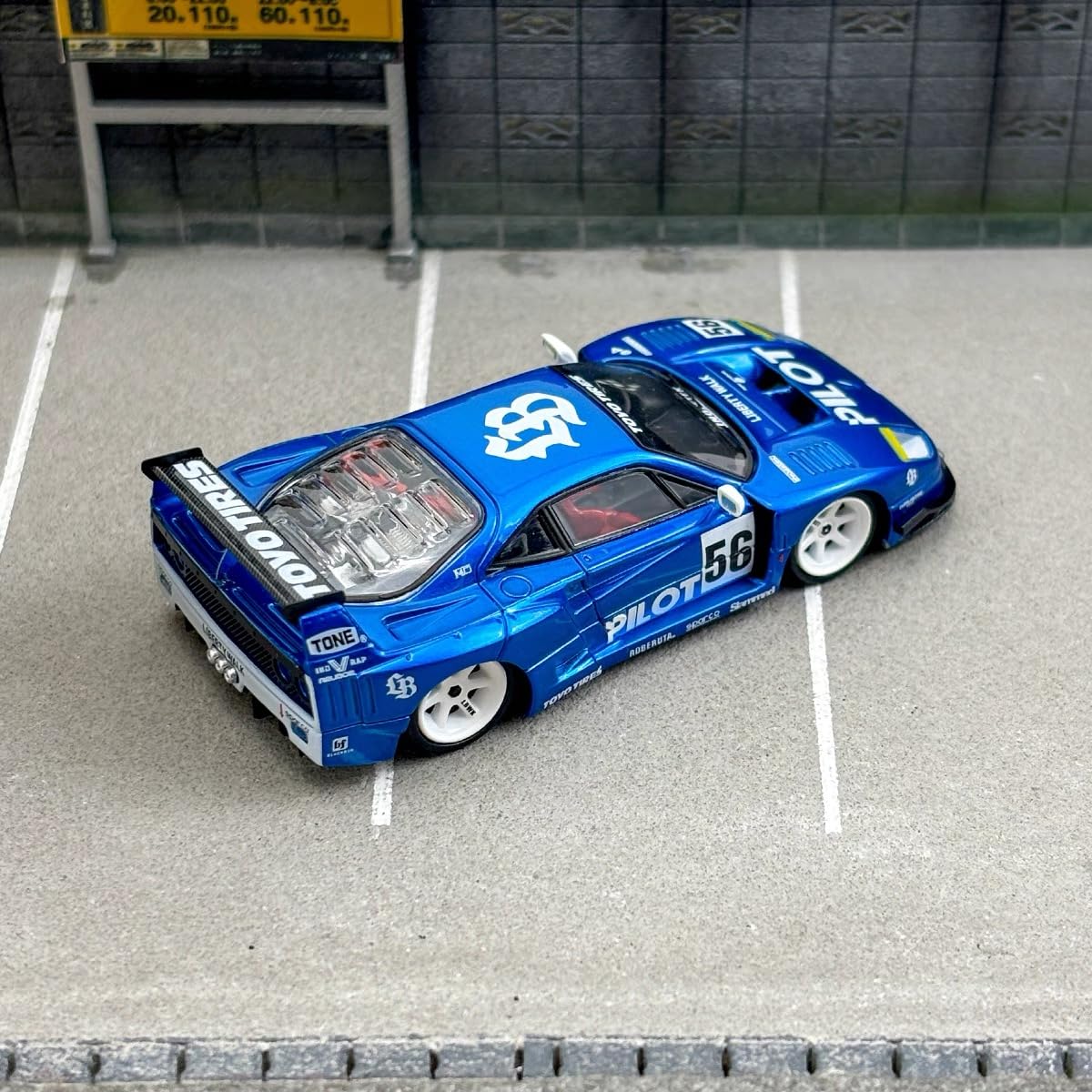 Amazon | 1/64 TOP ART フェラーリ LBWK F40 クロームブルー
